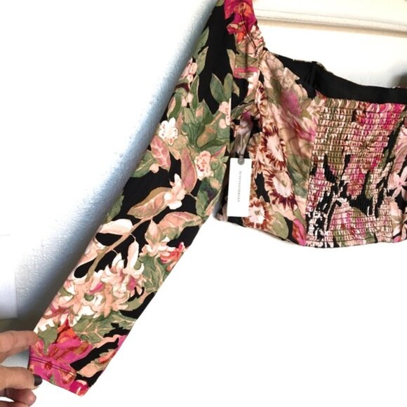 Anthropologie Floral Corset Crop Top - Picture 7 of 10